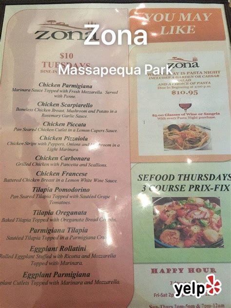 zona massapequa|zona massapequa menu.